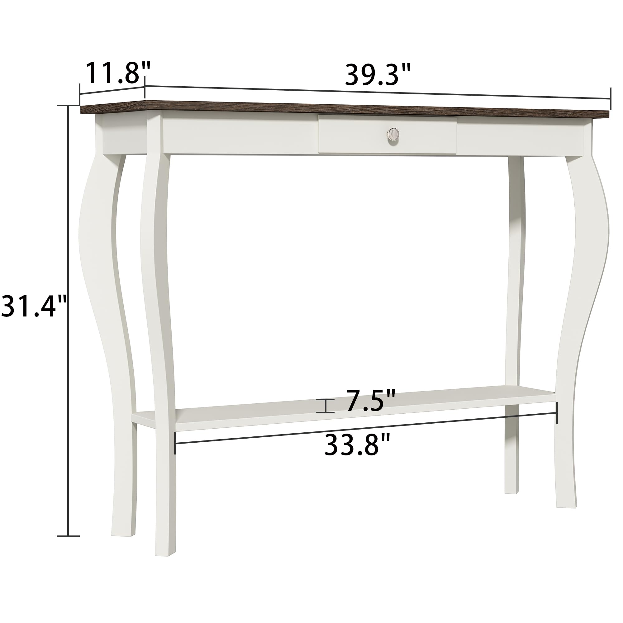 Amazon.com: ChooChoo Narrow Farmhouse Console Table with Drawer
